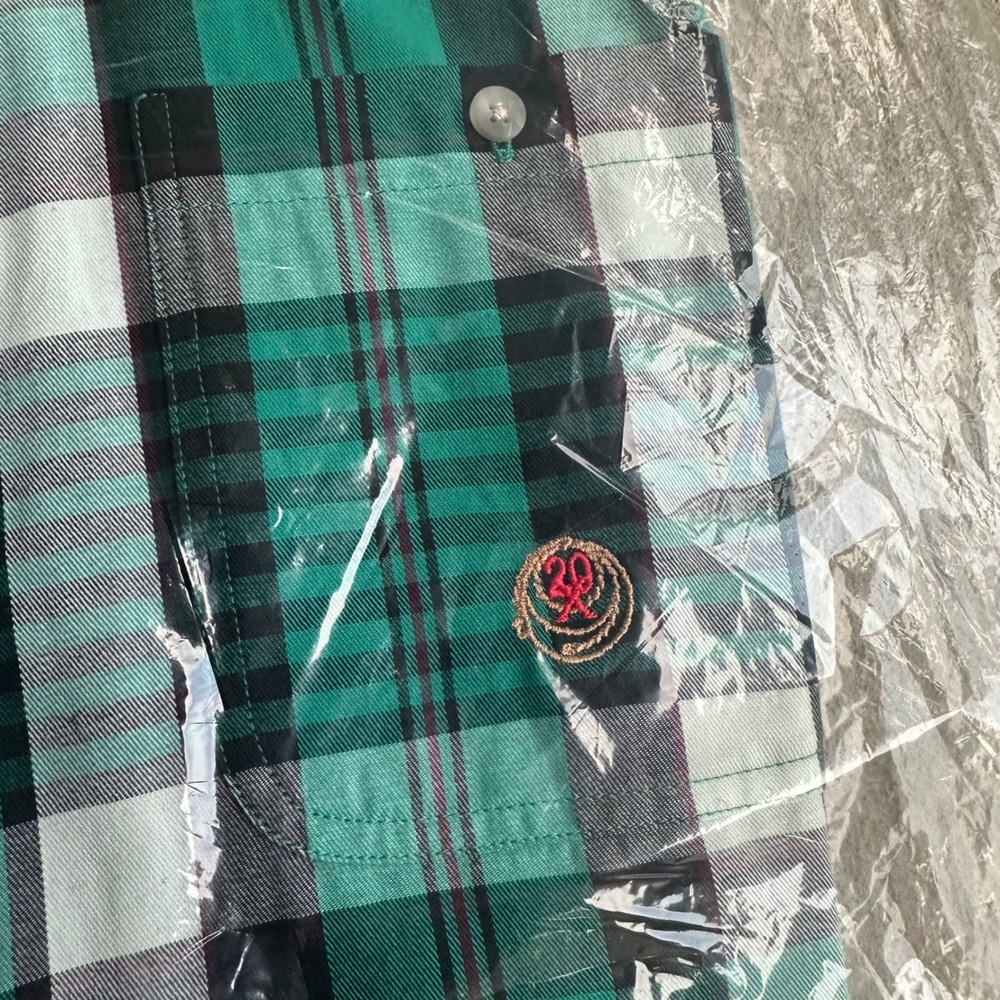 Twenty X Green Plaid Button Up Western Shirt Menswear Casual Flannel L - Picture 4 of 6